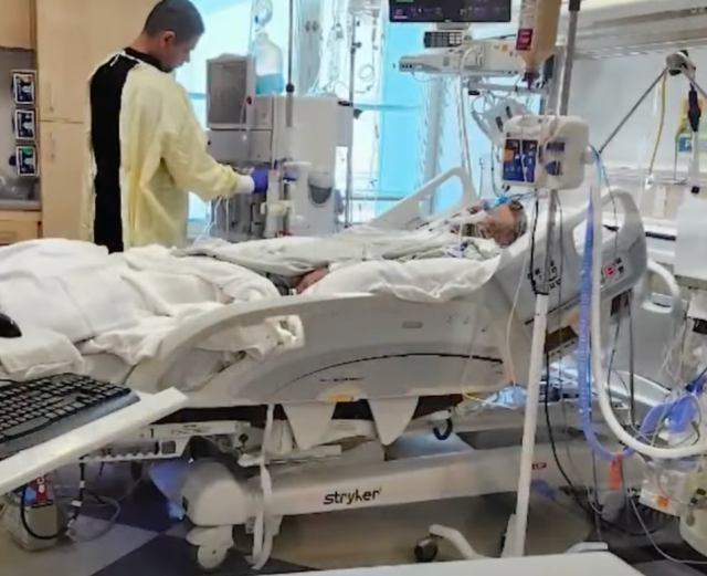 Emotional family moment